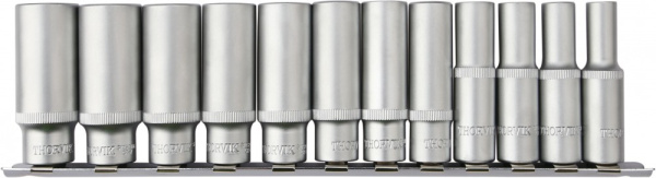 Набор головок торцевых глубоких Thorvik S12S2112SM (3/8"DR на держателе, 8-19 мм, 12 предметов)
