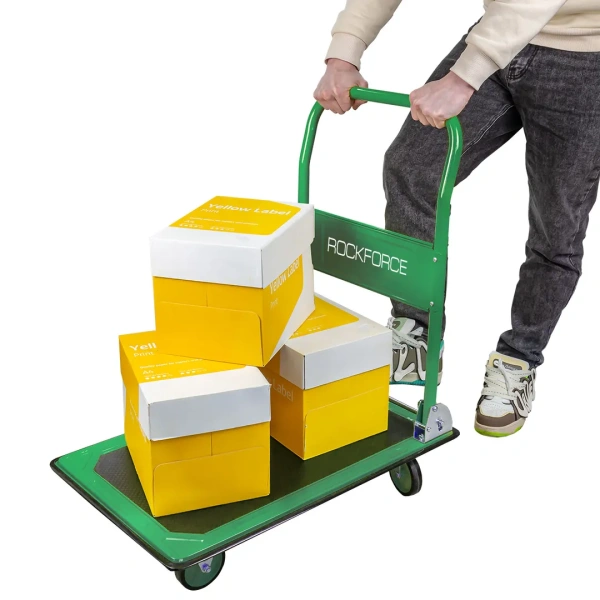 Тележка платформенная ручная складная (г/п 150кг, 735х470х830, 100мм-Ø колес)