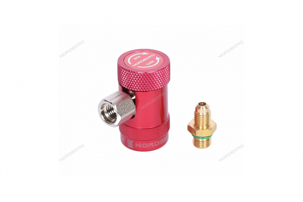 Муфта быстросъемная R1234yf NORDBERG NFA9H (высокое давление, красная)