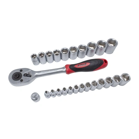 Набор инструментов 25пр.1/4'' 3/8''(6-гр.)(4-19мм),в пластиковом держателе