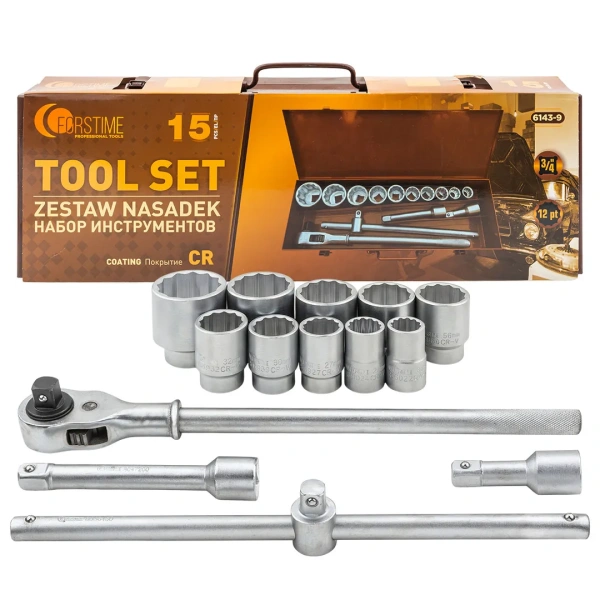 Набор инструментов 15пр. 3/4''12гр