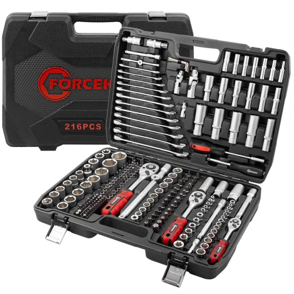 Набор инструментов 216пр. 1/4'', 3/8'', 1/2''(6гр.)