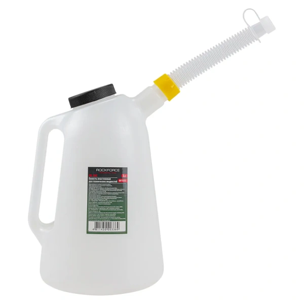 Емкость мерная пластиковая для заливки масла 3л с крышкой Емкость мерная пластиковая для заливки масла 3л с крышкой