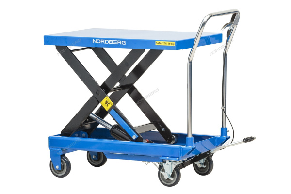 Подъемный стол гидравлический тележка (подъемная платформа), г/п 750 кг NORDBERG N3T750