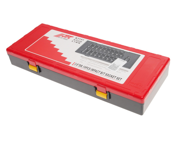 Набор головок торцевых 6-ти гранных ударных JTC K3191 (3/8", 19 предметов в кейсе)