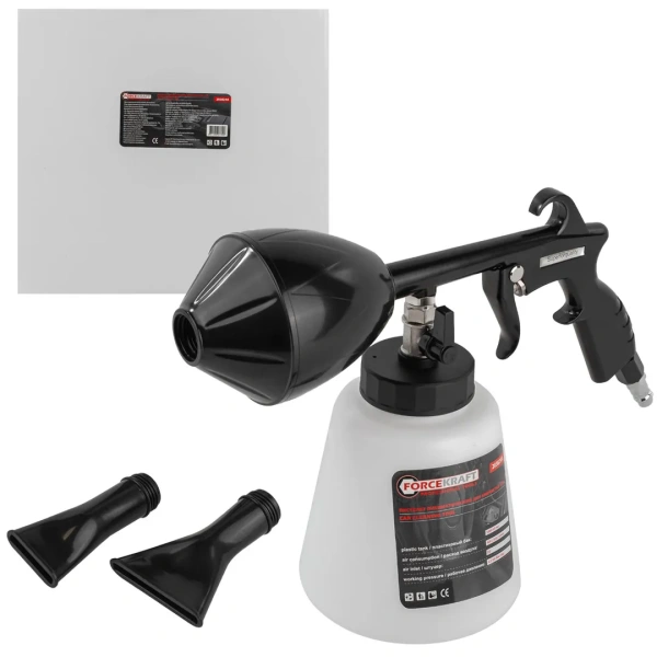 Пистолет пневматический ''Tornado'' для химчистки салона а/м с емкостью 1л (расход воздуха 400 л/мин,6.5-9.6 бар)