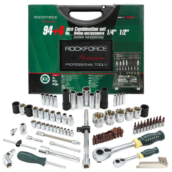 Набор инструментов 94+6пр. 1/4'',1/2''(сорв.гр.)