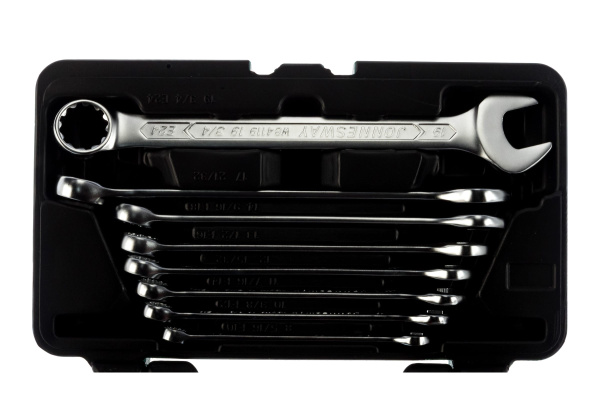 Набор ключей гаечных комбинированных с профилем JONNESWAY W84108S (SUPER TECH в кейсе, 8-19 мм, 8 предметов)