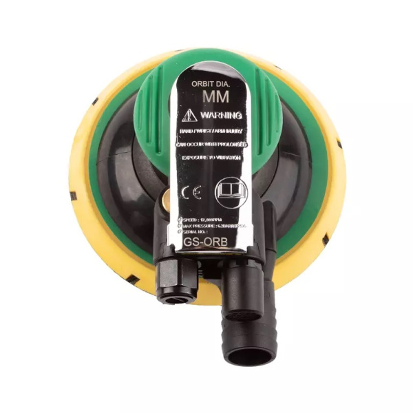 Пневматическая роторно-орбитальная шлифовальная машинка с пылеотводом GARWIN PRO GS-ORB-8 (150 мм, 15 отверстий, орбита 8 мм)