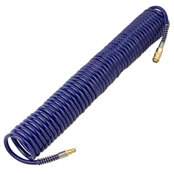 Шланг витой полиуретановый 8 х 12мм х 15м с быстроразъемами