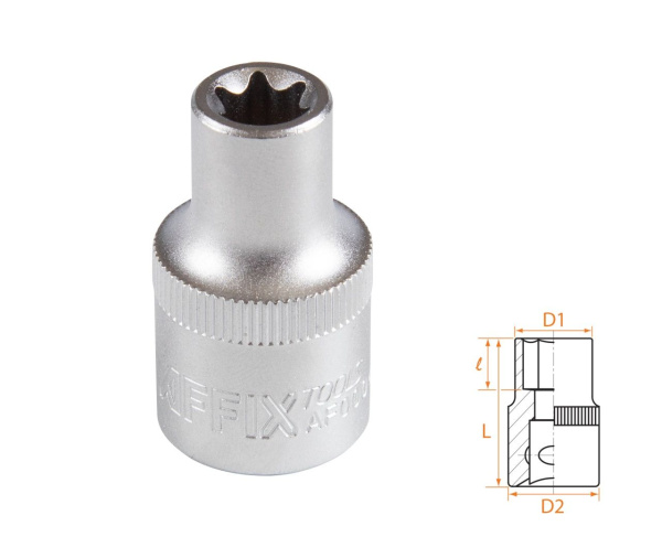 Головка торцевая TORX Е-стандарт 1/2" E11 AFFIX AF00043011