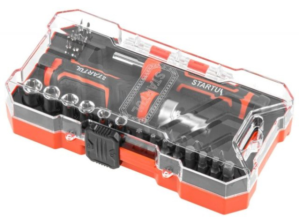 Отвертка реверс. с набором головок и бит 31пр. STARTUL PROFI (ST3095-31)