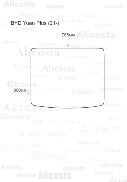EVA-коврик в багажник BYD Yuan Plus (21-)