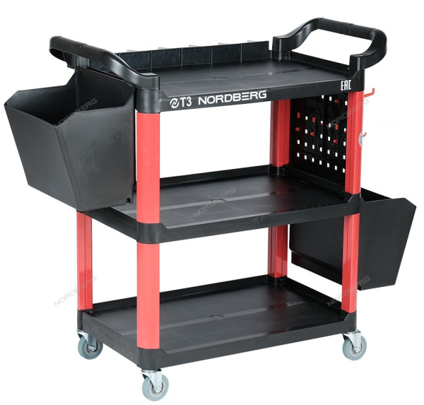 Тележка для инструмента с пластиковыми полками NORDBERG T3