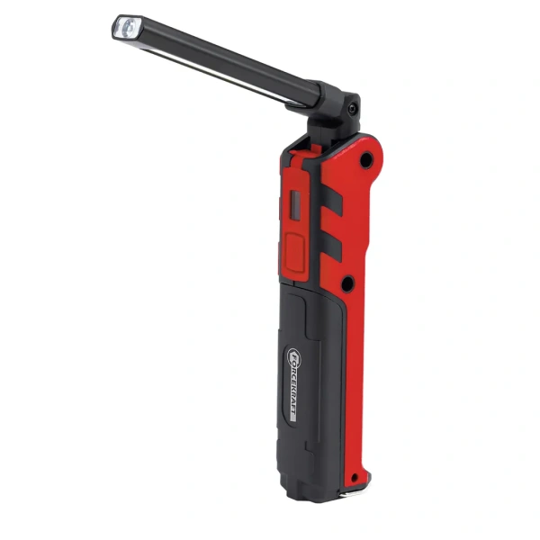 Фонарь светодиодный аккумуляторный на магнитном шарнире с регулятором яркости складной