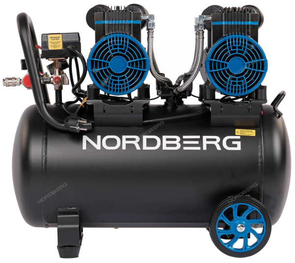 Компрессор безмасляный 220В ресивер 50 л 500 л/мин NORDBERG NCEO50/500