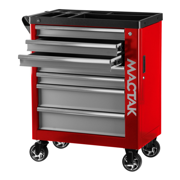 Тележка инструментальная НОВА МАСТАК 521-07580R (7 выдвижных ящиков, красная)