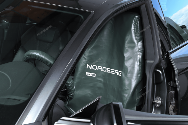 Комплект защитных накидок на сиденье и руль NORDBERG NN56G (серый)
