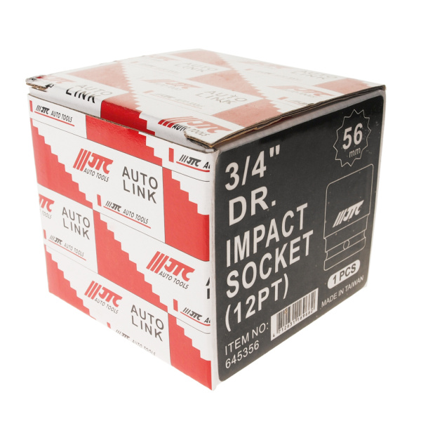 Головка торцевая 12-ти гранная ударная JTC 645356 (3/4", 56 мм, L=58 мм)