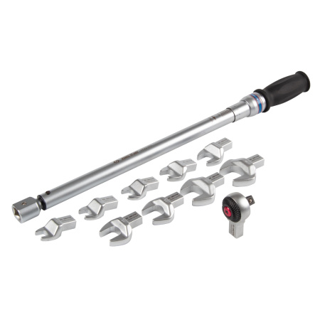 Ключ динамометрический серии "FIT" KING TONY 345203D11MR (14х18 мм, с набором рожковых насадок 13-30 мм, 60-340 Нм, кейс)