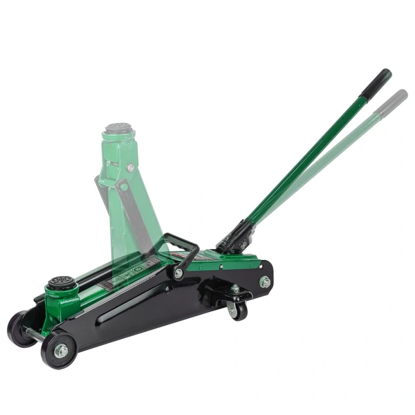 Домкрат подкатной гидравлический 2т ( h min 130мм. h max 380мм) в кейсе