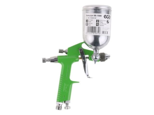 Краскораспылитель ECO SG-1500 (HVLP, сопло ф 1.0 мм, поворотн. бак 200 мл)