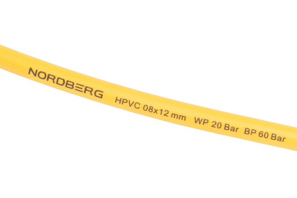 Пневматический шланг на самоскручивающейся катушке NORDBERG HR0815HPVC, 15 м