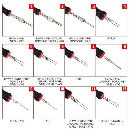 Набор для разъединения электроконтактов 23 пр Car-Tool CT-W2035