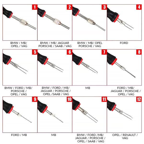 Набор для разъединения электроконтактов 23 пр Car-Tool CT-W2035