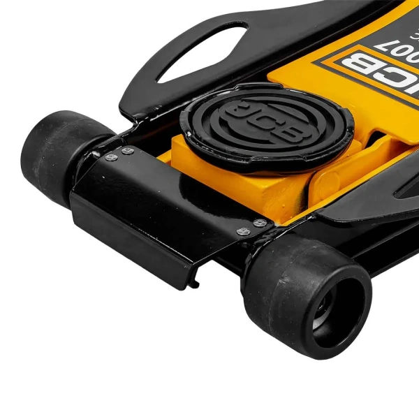 Домкрат подкатной гидравлический низкопрофильный двухпоршневой с резиновой накладкой 4т (h min 78мм, h max 500мм)