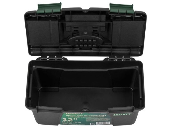 Ящик для инструмента пластмасс. 32х17,5х16 см (12") с лотком и органайз.20235 ВОЛАТ