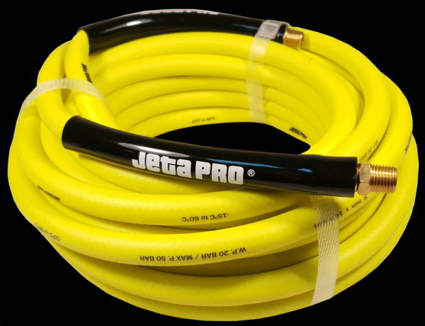 Гибкий ПВХ шланг Jeta Pro 5888010 с соединениями М 1/4", d 9x14,5 мм, длина 10 м, цвет желтый