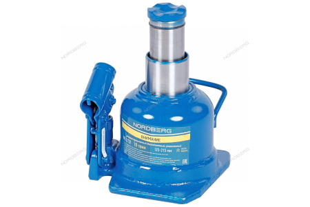 Домкрат бутылочный двухштоковый укороченный 10 т NORDBERG N31210