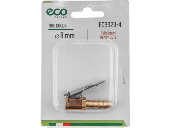 Наконечник для подкачки шин (елочка 8 мм, латунь) ECO