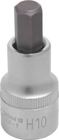 S09H410 Насадка торцевая 1/2"DR с вставкой-битой шестигранной, H10, 55 мм