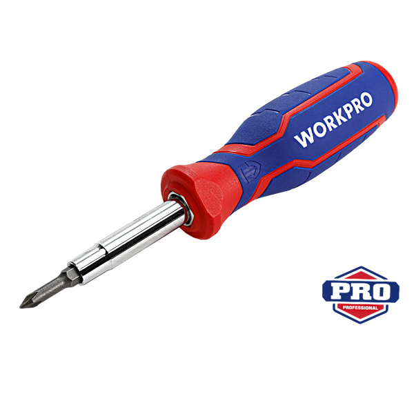 Отвертка 15-в-1 с трещоткой WP221061 WORKPRO Отвертка 15-в-1 с трещоткой WP221061 WORKPRO