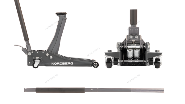 Домкрат супернизкий подкатной 3,2 тонны H=75-500 мм синий/серый NORDBERG N32032