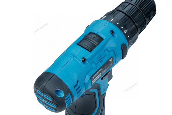 Шуруповерт аккумуляторный NORDBERG NE103K+NE9012, 12 В, 30 Нм с 2 АКБ 2Ач и зарядным устройством