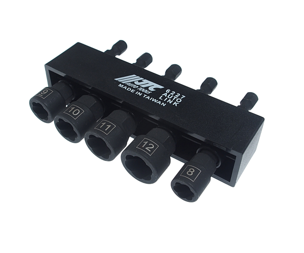 Набор бит-головок для изношенных болтов и гаек под шуруповерт JTC 6227