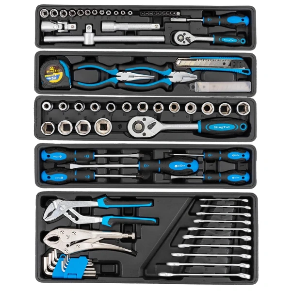 Набор инструментов 83пр. 1/4'', 1/2''(6гр.),в складном металлическом ящике