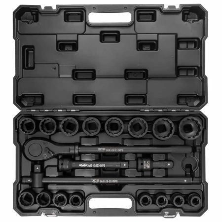 Набор инструментов ударных 3/4'', 12гр, 21пр(17,19,21,22,24,27,30,32,34,35,36,36-6гр,38,41,46,50мм), в пласт.кейсе