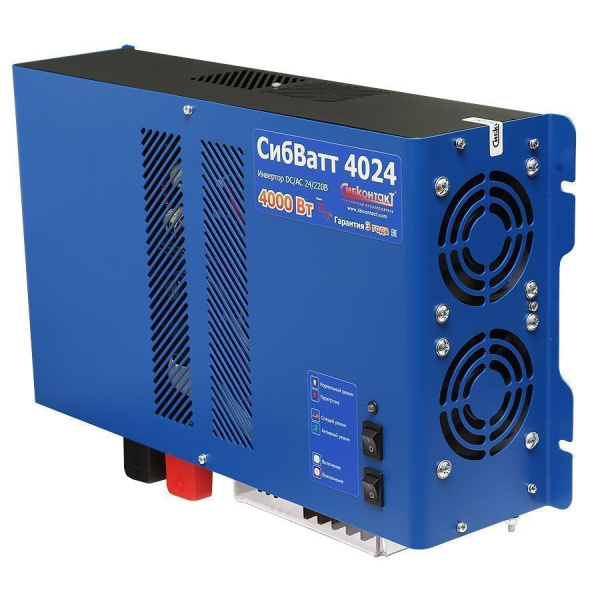 СибВатт 4024 инвертор, преобразователь напряжения DC/AC, 24В/220В, 4000Вт