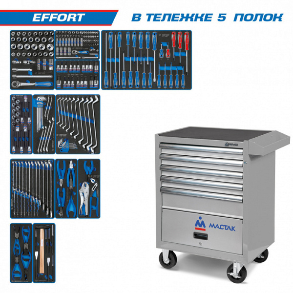 Тележка с инструментом "EFFORT" 235 предметов KING TONY 934-235AMG