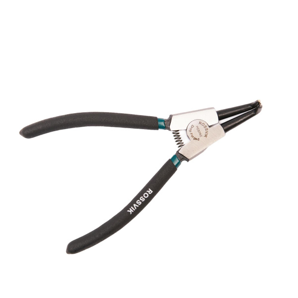 Щипцы для стопорных колец ROSSVIK PC07RZ (7", разжим загнутый)