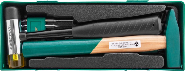 Набор молотков и выколоток в ложементе 13 предметов JONNESWAY M09513SP