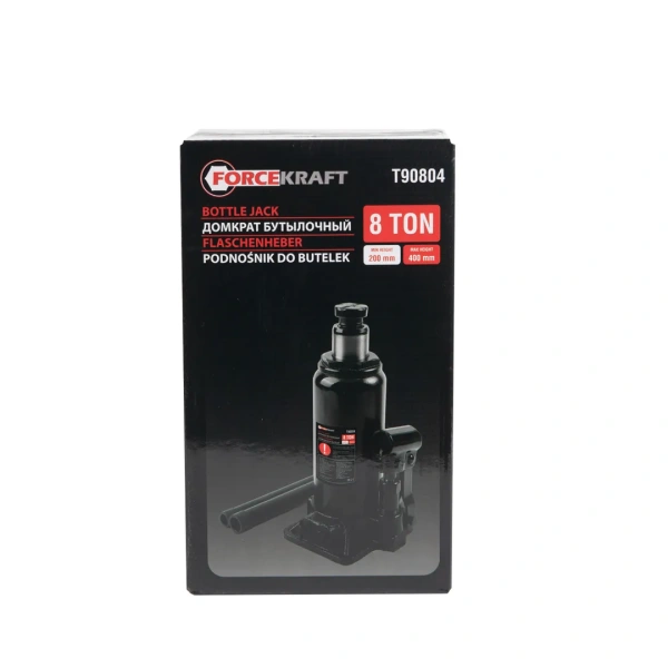 Домкрат бутылочный 8т с клапаном(h min 200мм,h max 400мм)