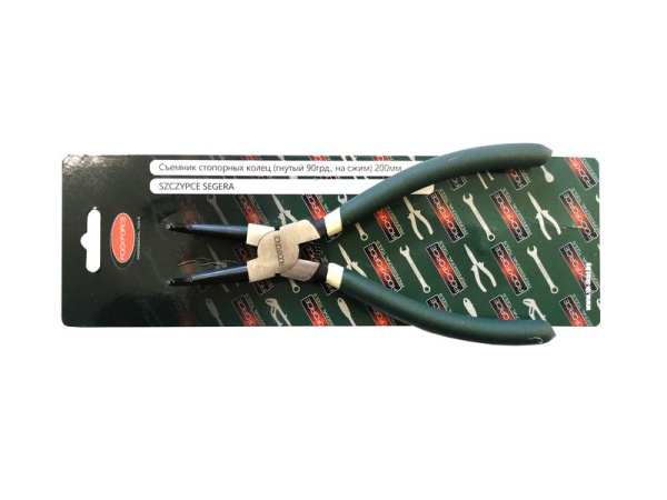 Съемник стопорных колец гнутый на сжим(90°,L-280мм),в блистере