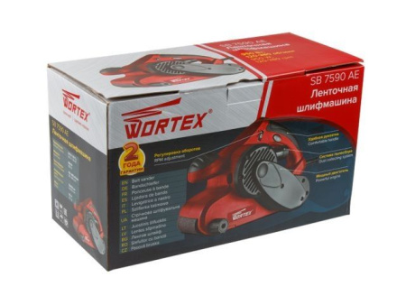Ленточная шлифмашина WORTEX SB 7590 AE в кор. 950 Вт, лента 76х533 мм