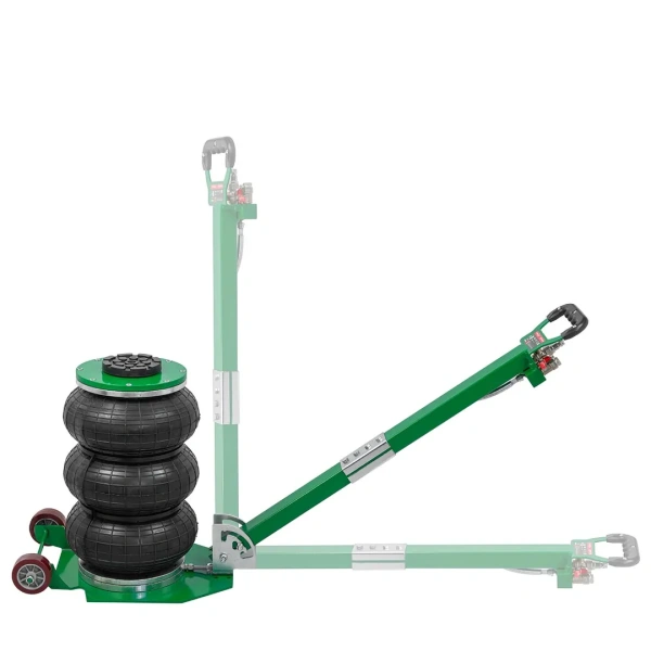 Домкрат подкатной пневматический 3т (4-8bar, h min 135мм, h max 400мм, 3 подушки, Ø250мм)