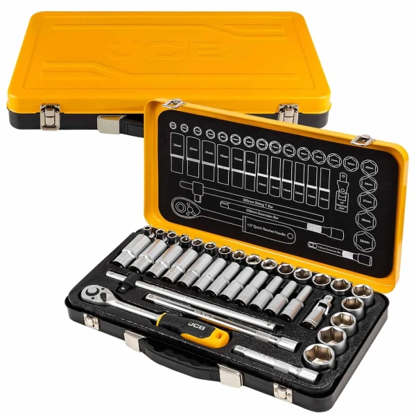 Набор инструментов 36пр. 1/2''(6гр.) (8-32мм, Cr-V), в металлическом кейсе